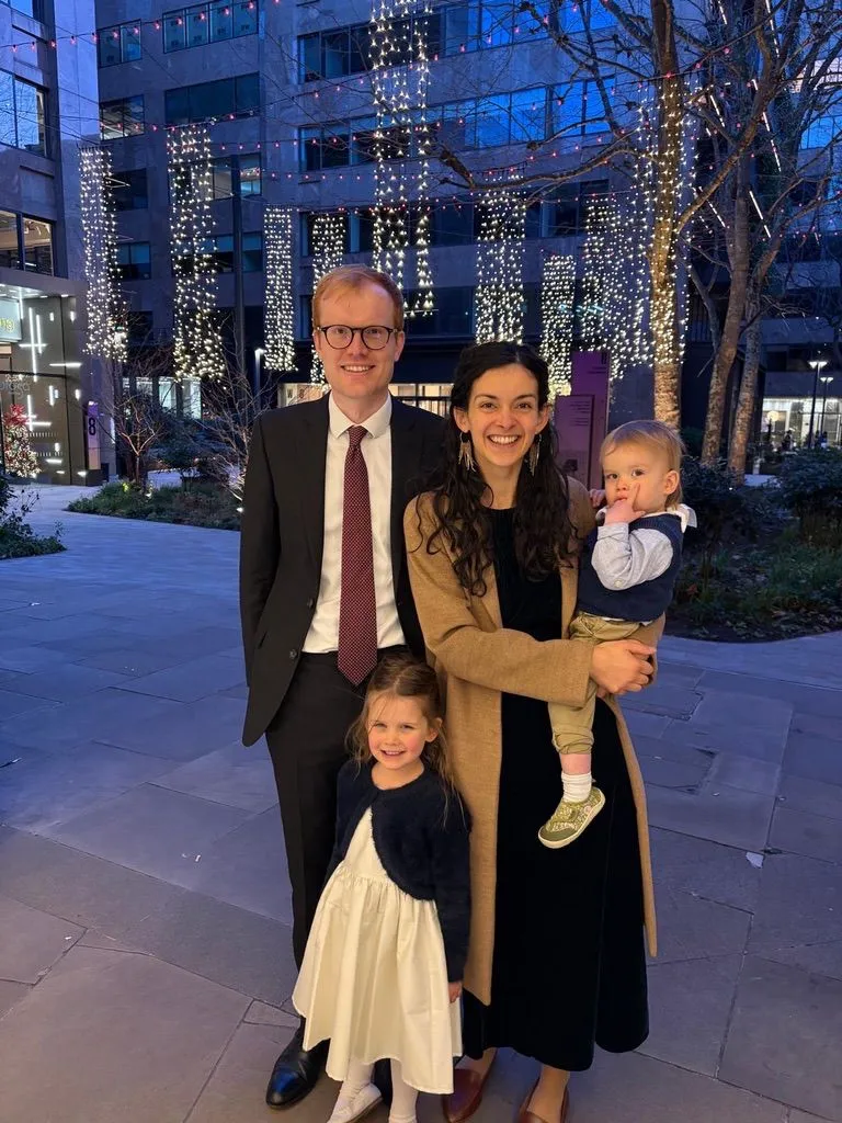 Luke Cornelius with his wife Abigail and their two children